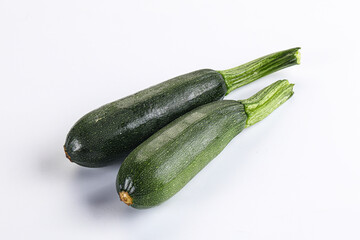 Sliced raw young green zucchini