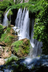 Obraz premium Yesilkoy Waterfall is in Kayseri, Turkey. 