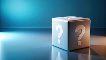 FAQ's cube with answers to commonly asked questions, cube, frequently asked questions, information, answers, solution, support