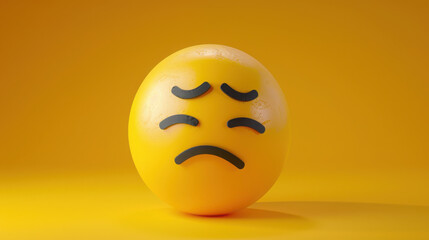 Fototapeta premium 3d Emoji Sad Expression.