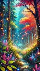 "魔法の王国: 魔法の森とおとぎ話の風景への旅"

