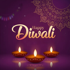  Diwali background featuring vibrant candles and festive lettering celebrating the spirit of the festival of lights (2)