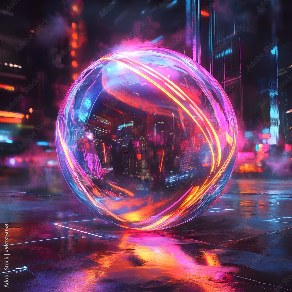 Poster Futuristic background with abstract elements highlighting advanced technology and design