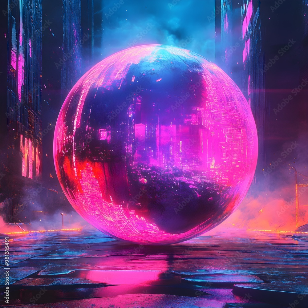 Aufkleber abstract futuristic background highlighting advanced technology and sleek modern design image