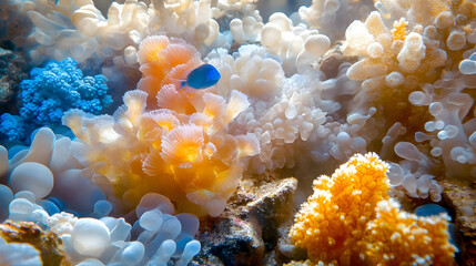 Vibrant Reef Life: A Colorful Underwater World of Coral and Fish