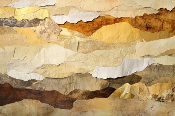 Warm Embrace of Nature: Earthy Tones and Textures inComforting Collage