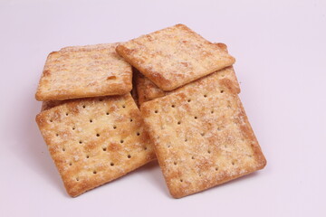 crackers isolated on white background