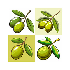 olives vector collection