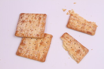 crackers with butter
