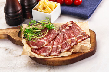 Italian pork sausage - prosciutto crudo