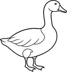 Modern swan logo icon line art vector illustration for sleek and professional graphics