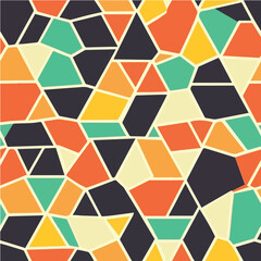 Geometric vector seamless pattern with repeating hexagons and triangles