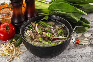 Vietnamese cuisine - Pho Bo soup with beef