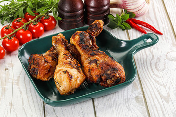 Hot and tasty chicken drumstick barbecue