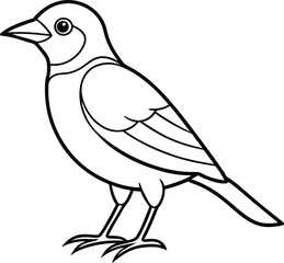 Beautiful bird logo icon line art vector illustration showcasing a modern and abstract silhouette of avian flight