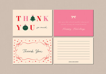 Holiday Thank You Card Template Collection - Powered by Adobe