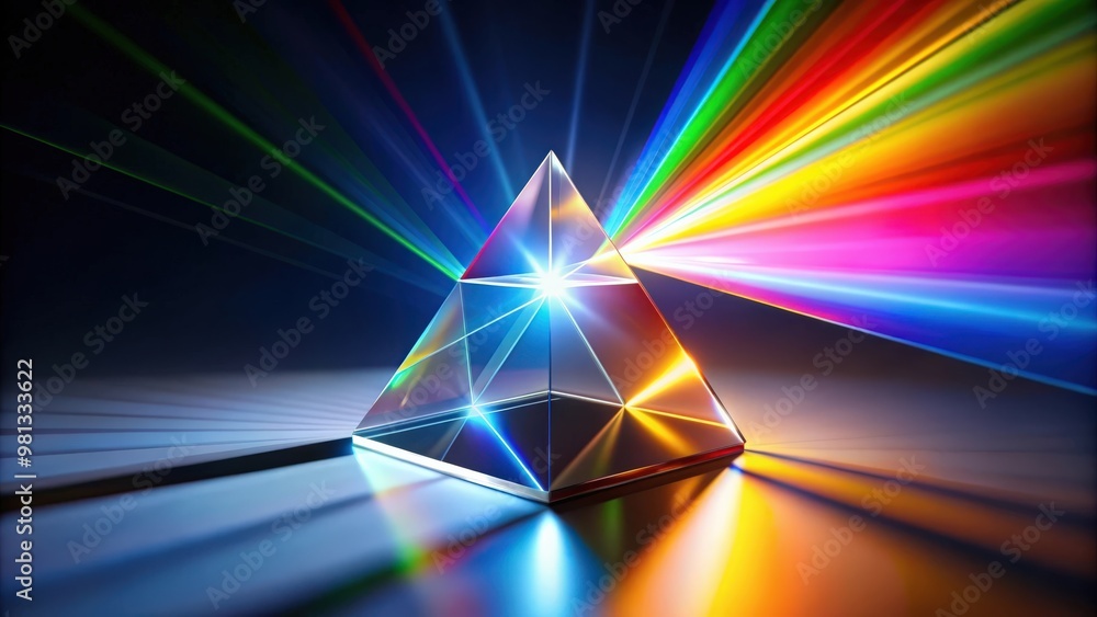 Poster abstract prism light overlay creating a colorful vignette effect , prism, light, overlay, colorful, 