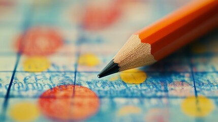 A physical quantity is depicted graphically on a bright background, accompanied by a pencil. 