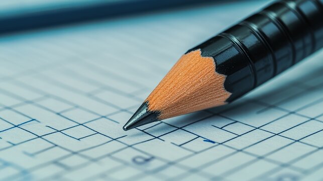 A physical quantity is depicted graphically on a bright background, accompanied by a pencil. 
