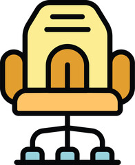 Comfortable office chair on wheels for employees working in the office or from home