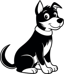 black collar is sitting waiting for its owner