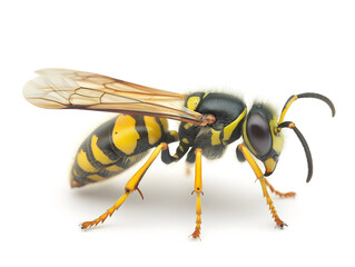 Wasp on a white background