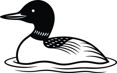 Duck logo icon vector illustration for clean and modern design