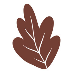  leaves Dark Brown Leaf Autumn