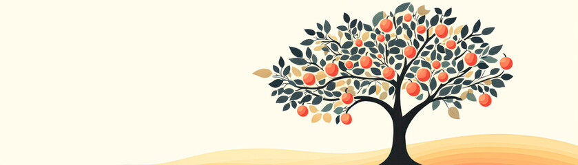 A tree with many apples on it