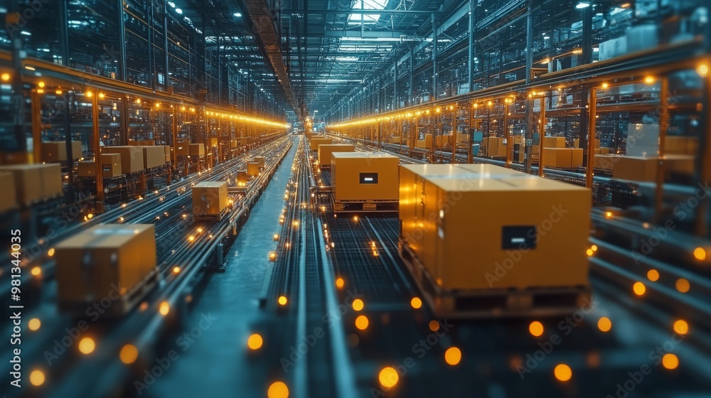 Poster integration of robotic process automation in modern warehouse logistics and distribution systems