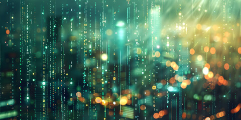 Obraz premium Bokeh green background