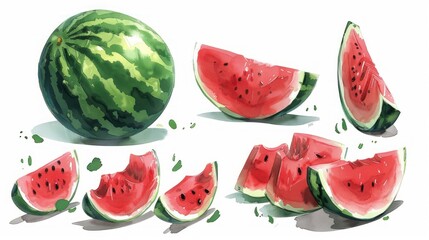 Watermelon Slices Illustration