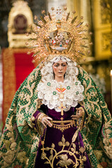 Seville, Spain, Dec 20 2008, The Macarena Virgin Statue From 17th Century in Seville, Spain