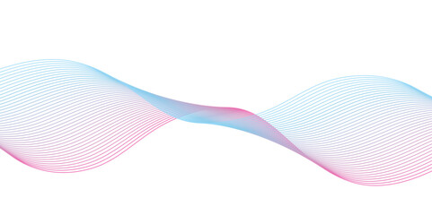 Abstract blue and pink wave lines