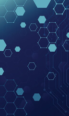 Abstract hexagon pattern technology wallpaper