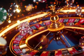 online casino, gamble roulette close up