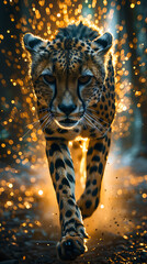 Striking Image of a Cheetah in the Wild [created with generative AI technology]