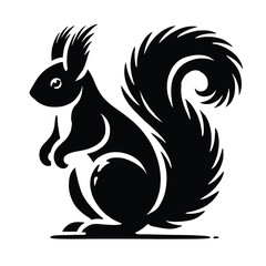 Naklejka premium Squirrel Silhouette