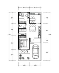 Architectural plans for apartments, studios and houses. Interior floor plans isolated on white background