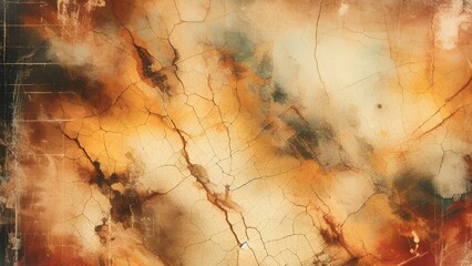  Background vintage grunge background with colors like stains, cracks and golden brown and yellow paper texture.