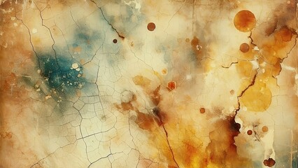 Background vintage grunge background with colors like stains, cracks and golden brown and yellow paper texture, abstract background.