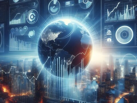 Digital background perfect for tech processes, neural networks, artificial intelligence, data transfer and security, ai generated background for digital storage