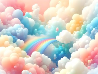 Wallpaper clouds rainbow Background Image, Art abstract artistic soft cloud and sky with pastel color ,nature abstract background.