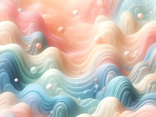 Water wave or cloud, rainbow color, background image, Art abstract artistic soft cloud and sky with pastel color.