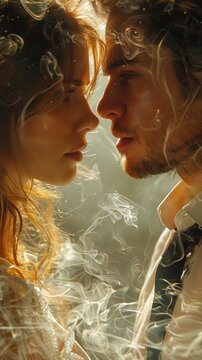 lovers, romantic poses, portraits