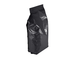 Fototapeta premium Mockup Blank Foil Or plastic Food Stand Up Pouch Snack Sachet Full Bag food Packaging . Front View. Isolated On White Background. Mock Up. 3D rendering, 3D illustration