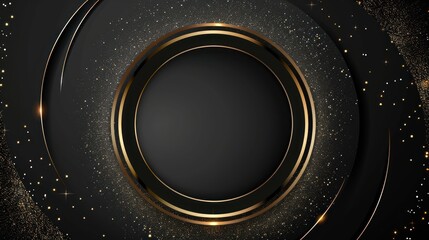 bstract luxury gradient black background with golden textures