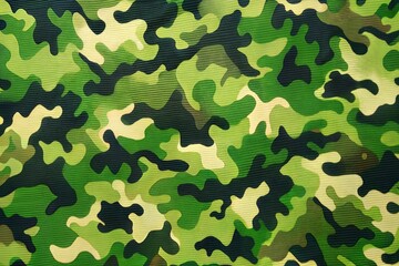 Naklejka premium Green, brown, and black camouflage pattern close-up