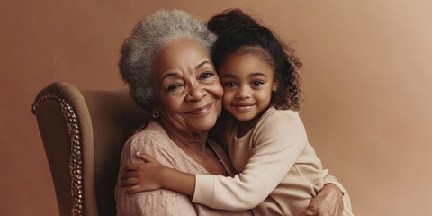 A Precious Moment: An Old Lady and a Little Girl Embrace