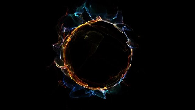 energy sector.Futuristic magical plasma circle  glows in space.
